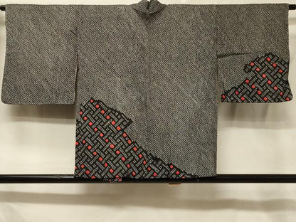 平和屋着物＃羽織　総絞り　霞文　黒地　正絹　逸品　未使用　CABE5298in