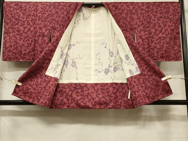 平和屋着物＃道行コート　草花文　正絹　逸品　未使用　CABE5299in