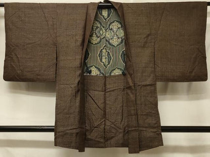 平和屋着物＃男性　羽織　亀甲文　正絹　逸品　CABE5306in