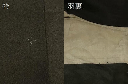 平和屋着物＃男性　長羽織　黒紋付き　正絹　逸品　CABE5312in