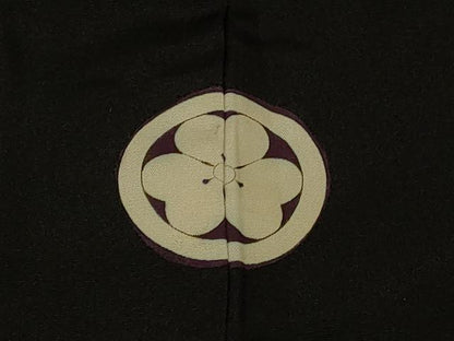平和屋着物＃男性　長羽織　黒紋付き　正絹　逸品　CABE5312in