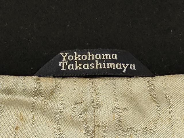 平和屋着物＃和装コート　黒地　高島屋扱い　ウール　CABE5321in
