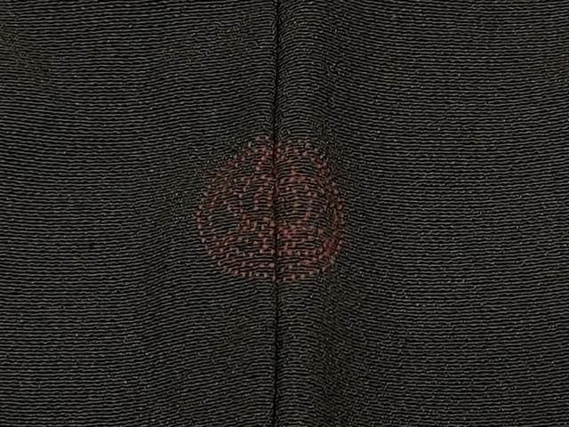 平和屋着物＃羽織　駒刺繍　総刺繍　流水草花文　黒地　正絹　逸品　CABE5323in