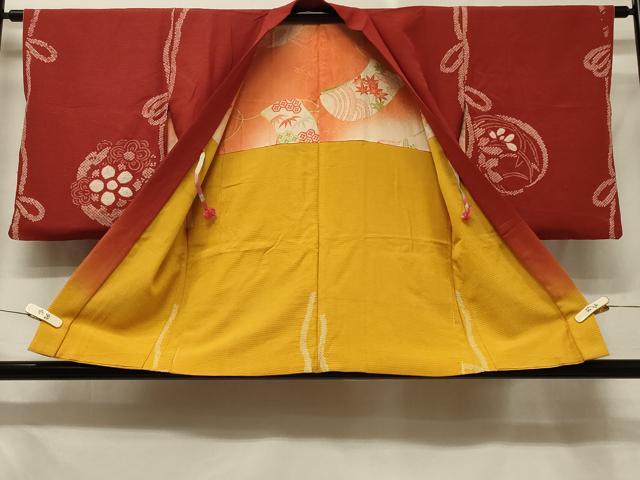 平和屋着物＃羽織　絞り　草花丸文　暈し染め　金糸　正絹　逸品　CABE5327in