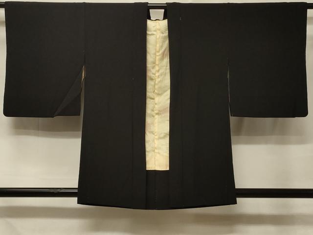 平和屋着物＃羽織　総刺繍　乱菊　黒地　金糸　正絹　逸品　CABE5348in