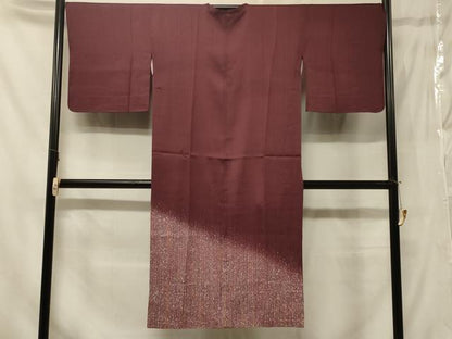 平和屋着物＃道行コート　霞文　たたき染め　ロング丈　正絹　逸品　CABE5353in