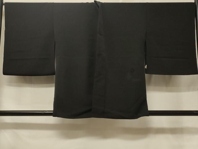 平和屋着物＃羽織　仮絵羽　花菱文　黒地　正絹　逸品　未使用　CABE5356in