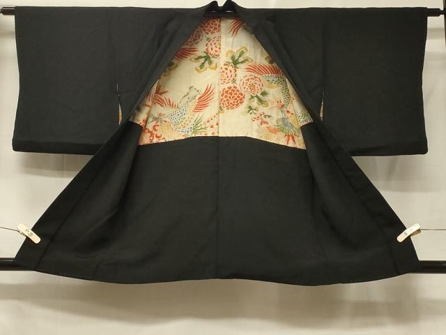 平和屋着物＃羽織　寿光織　冊子風景文　黒地　金銀糸　正絹　逸品　CABE5361in