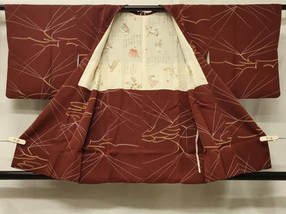 平和屋着物＃道行コート　抽象文　正絹　逸品　CABE5363in