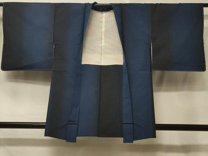 平和屋着物＃本場縞大島紬　羽織　間道　正絹　逸品　未使用　CABE5434in