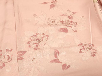 平和屋着物＃羽織 草花文 銀糸 正絹 逸品 CABE5439in