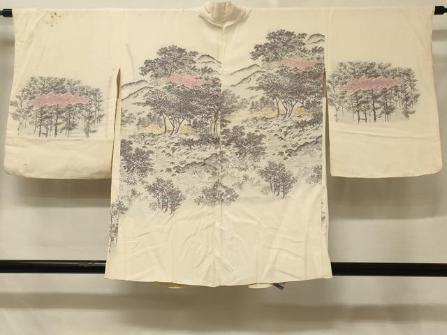 平和屋着物＃羽織 寿光織 風景文 正絹 逸品 CABE5443in