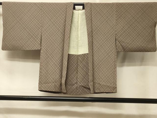 平和屋着物＃羽織 格子柄 正絹 逸品 CABE5450in