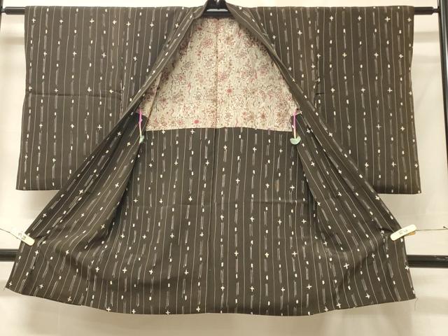 平和屋着物＃長羽織 変わり間道 正絹 逸品 CABE5454in