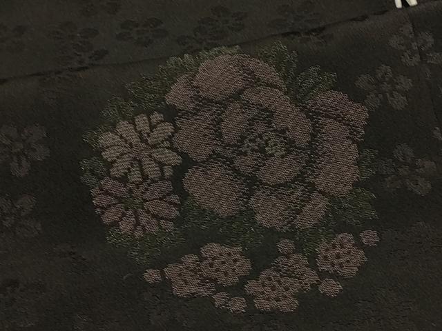 平和屋着物＃羽織　寿光織　花鳥丸文　鳳凰　銀糸　正絹　逸品　CABE5466in