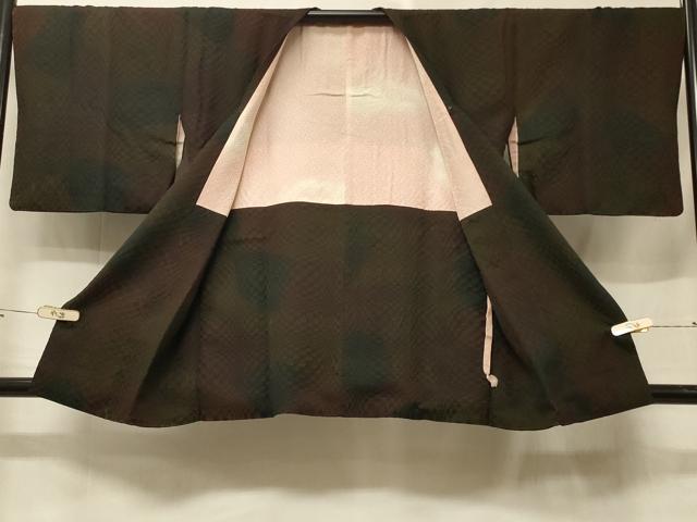 平和屋着物＃道行コート　幾何学文様　正絹　逸品　CABE5467in