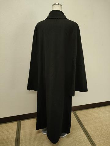 平和屋着物＃男性 トンビコート インバネスコート 和装コート 黒地