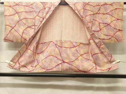 平和屋着物＃羽織 総絞り 幾何学文様 暈し染め 正絹 逸品 CABE5495in
