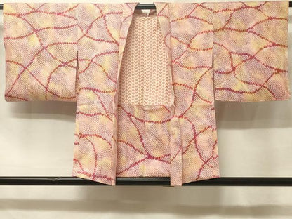 平和屋着物＃羽織 総絞り 幾何学文様 暈し染め 正絹 逸品 CABE5495in