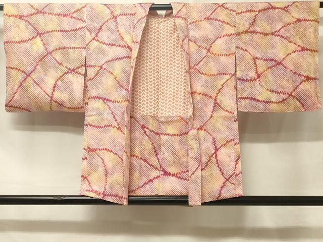 平和屋着物＃羽織 総絞り 幾何学文様 暈し染め 正絹 逸品 CABE5495in