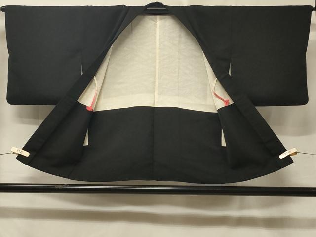 平和屋着物＃羽織　寿光織　破れ色紙枝葉文　黒地　金糸　正絹　逸品　CABE5505in