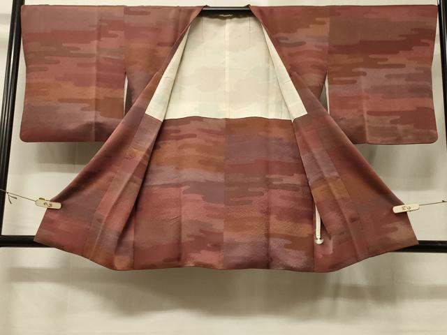 平和屋着物＃道行コート　霞文　正絹　逸品　CABE5521in