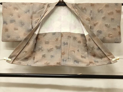 平和屋着物＃羽織　幾何学文様　正絹　逸品　未使用　CABE5533in