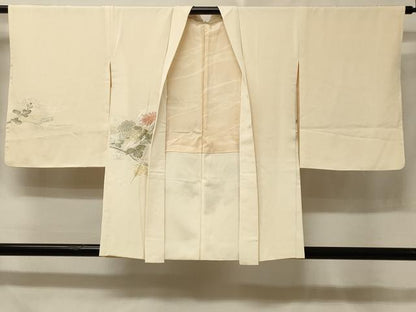 平和屋着物＃羽織　寿光織　エ霞枝花文　金銀糸　正絹　逸品　CABE5536in