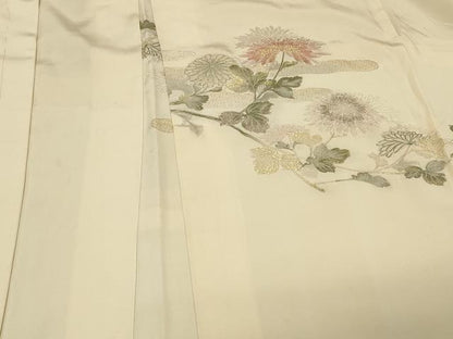 平和屋着物＃羽織　寿光織　エ霞枝花文　金銀糸　正絹　逸品　CABE5536in
