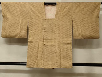 平和屋着物＃道行コート　よろけ縞　正絹　逸品　CABE5538in