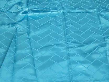 平和屋着物＃男性　長羽織　単衣　檜垣文　薄藍色　正絹　逸品　CABE5545in