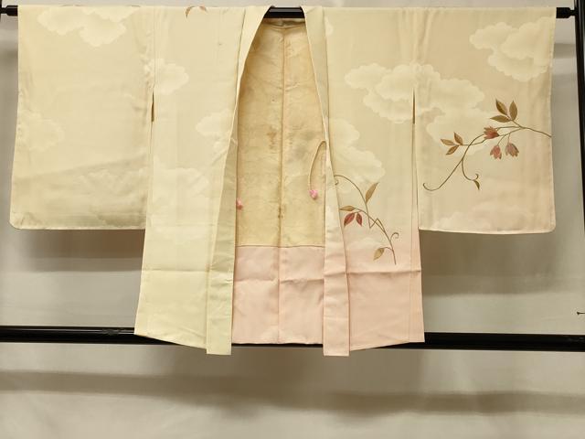 平和屋着物＃羽織　総刺繍　枝花文　暈し染め　銀糸　正絹　逸品　未使用　CABE5551in