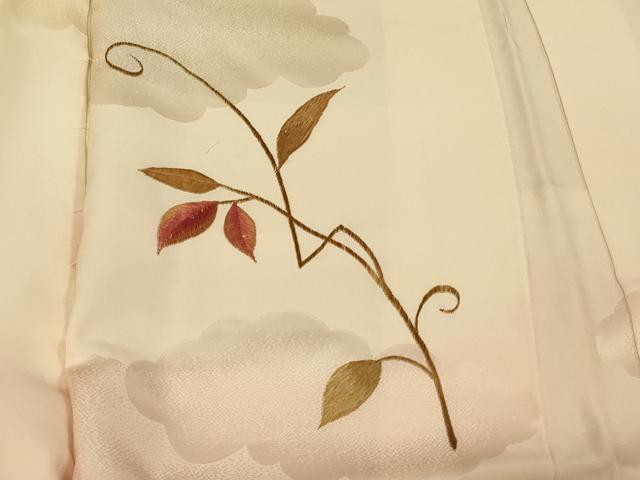 平和屋着物＃羽織　総刺繍　枝花文　暈し染め　銀糸　正絹　逸品　未使用　CABE5551in 平和屋着物＃羽織 総刺繍 枝花文 暈し染め 銀糸 正絹 逸品 未