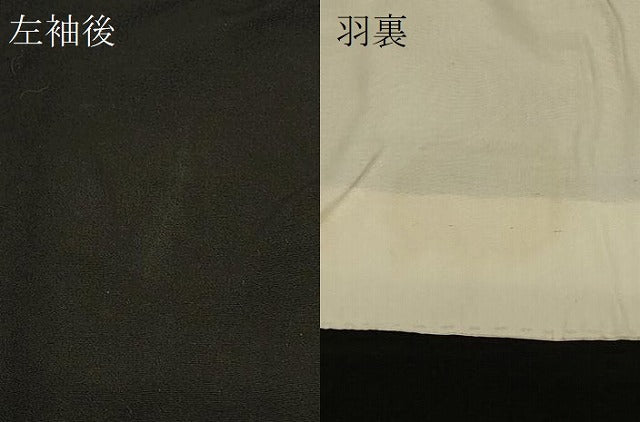 平和屋着物＃羽織　寿光織　霞文　黒地　金銀糸　正絹　逸品　CABE5569in