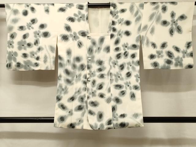 平和屋着物＃染色作家　斉藤三才　道行コート　草花文　暈し染め　正絹　逸品　CABE5583in