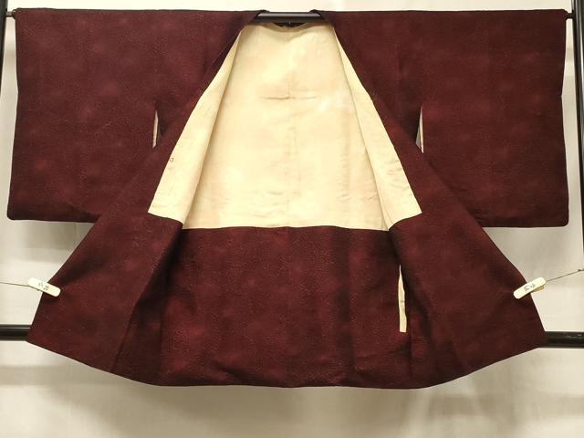 平和屋着物＃道行コート　輪奈ビロード　菊　ほていや扱い　ショール付き　正絹　逸品　CABE5584in