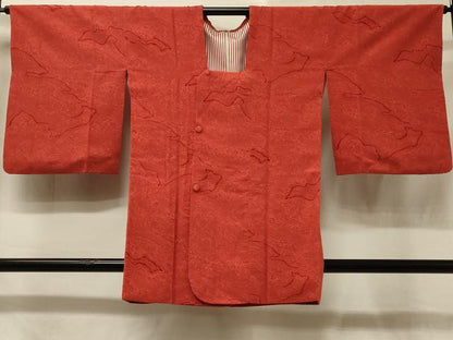 平和屋着物＃道行コート　輪奈ビロード　道長文　正絹　逸品　CABE5585in