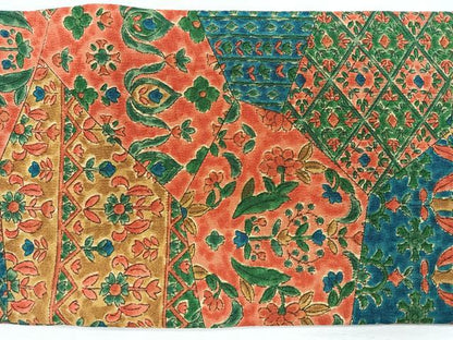 平和屋着物◎つけ帯　更紗花文　正絹　逸品　未使用　CABE5640nb
