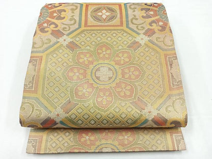 平和屋着物◎佐賀錦 六通柄袋帯 七彩錦 正絹 逸品 CABE5665nb