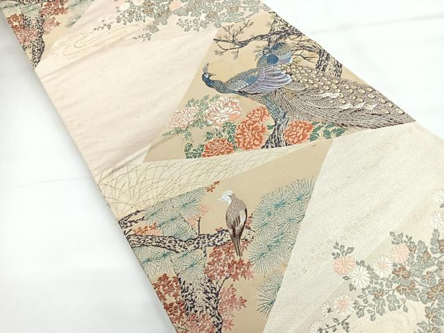 平和屋着物◎六通柄袋帯　唐織　吉祥桃山小袖　金糸　正絹　逸品　AABI0964yx 楽天市場】平和屋着物◎六通柄袋帯 唐織 能衣波濤文 金糸 正絹 逸品