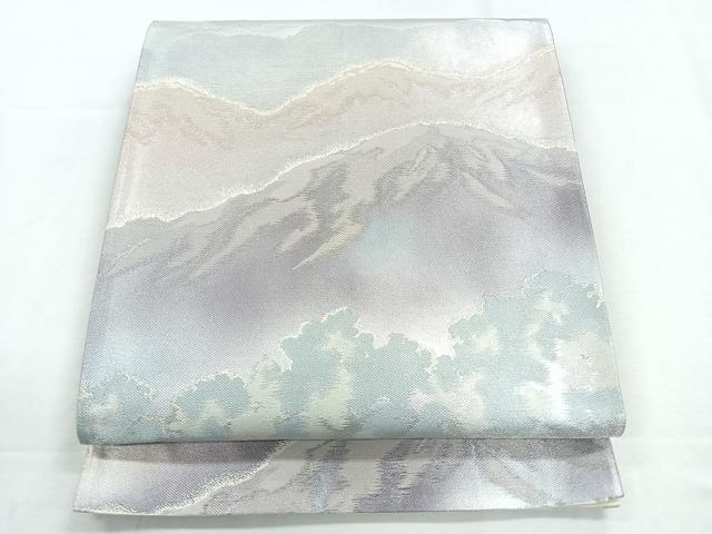 平和屋着物◎六通柄袋帯　錦彩　銀糸　正絹　逸品　CABE5736nb