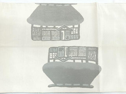平和屋着物◎六通柄袋帯 風景文 正絹 逸品 CABE5743nb