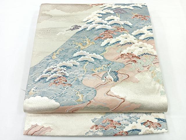 平和屋着物◎六通柄袋帯 九百錦 松島の宴 金糸 正絹 逸品 CABE5796nb