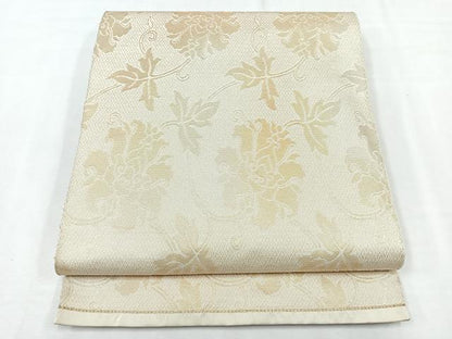 平和屋着物◎全通柄 本袋帯 花唐草文 金糸 正絹 逸品 CABE5801nb