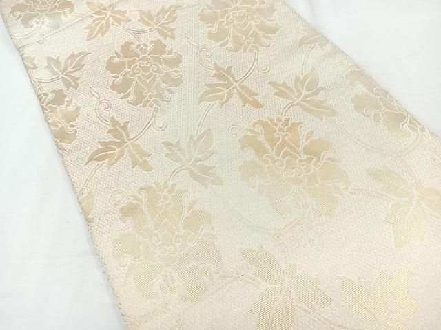 平和屋着物◎全通柄 本袋帯 花唐草文 金糸 正絹 逸品 CABE5801nb
