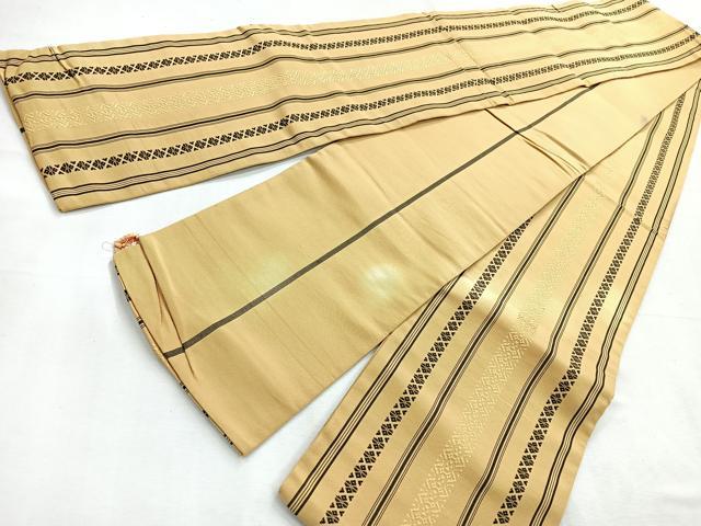平和屋着物◎本場筑前博多織 半幅帯 献上 正絹 逸品 CABE5815nb