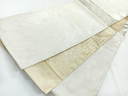 平和屋着物◎両面 六通柄袋帯 正倉院花文 金銀糸 正絹 逸品 CABE5841nb