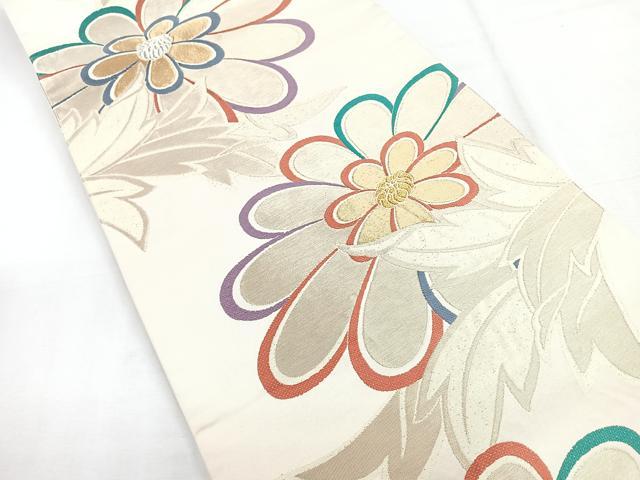 平和屋着物◎六通柄袋帯 舞花文 金銀糸 正絹 逸品 CABE5855nb