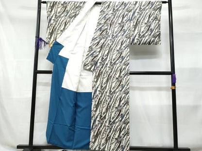 平和屋着物■上質な小紋 笹竹吉祥文 金彩 正絹 逸品 CABE6002fb