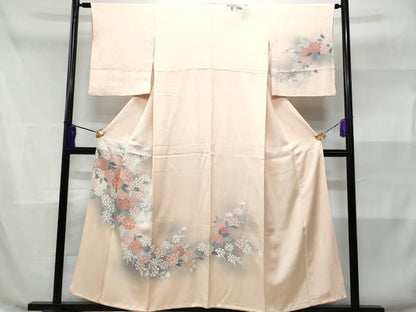 平和屋着物■訪問着 草花文 暈し染め 正絹 逸品 CABE6004fb